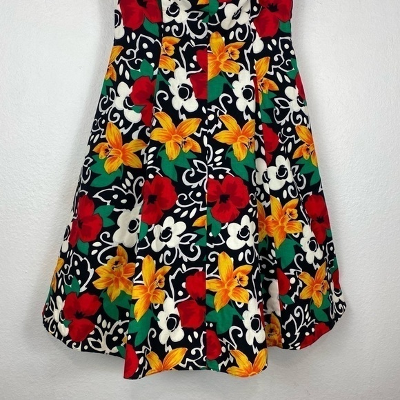 NU MODE Vintage Pin Up Style Floral Off The Shoulder Collar Dress Size 9/10 - Picture 10 of 15